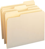 vaoooee 1/3-Cut Tab, Assorted Positions File Folders, Letter Size, Manila - Pack of 100