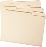 vaoooee 1/3-Cut Tab, Assorted Positions File Folders, Letter Size, Manila - Pack of 100