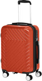 Jniseger Geometric Travel Luggage Expandable Suitcase Spinner with Wheels and Built-In TSA Lock, 21.7-Inch - Orange