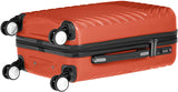 Jniseger Geometric Travel Luggage Expandable Suitcase Spinner with Wheels and Built-In TSA Lock, 21.7-Inch - Orange