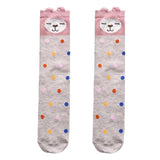 Cotton Knee High Socks For Kids Girl Print Cute Panda Cat Fox Cartoon Long Socks Children Winter Boot Socks Striped
