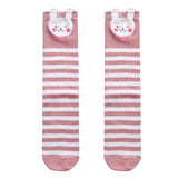 Cotton Knee High Socks For Kids Girl Print Cute Panda Cat Fox Cartoon Long Socks Children Winter Boot Socks Striped