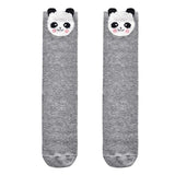 Cotton Knee High Socks For Kids Girl Print Cute Panda Cat Fox Cartoon Long Socks Children Winter Boot Socks Striped