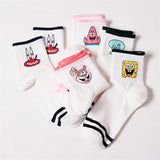 Fashion Cartoon Character Cute Short Socks Women Harajuku Cute Patterend Ankle Socks Hipster Skatebord Ankle Funny Socks Female