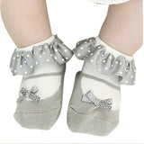 Cute Baby Girl Socks Toddler Kids Warm Soft Cotton Bowknot Socks