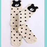 Toddlers Kids Girls Knee High Socks School Cotton Socks Striped baby Long Socks