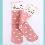 Toddlers Kids Girls Knee High Socks School Cotton Socks Striped baby Long Socks