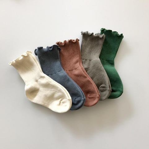 EnkeliBB Baby Solid Floor Socks Kids Spring/Summer Kawaii Socks Korean Japan Style Baby Tube Socks Bobo Choses Bebes Design