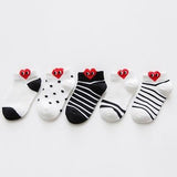 2017 Fall Winter Baby Cute Cartoon Short Socks  Kids Boys Girls Cotton Socks Toddle Invisible Ankle Socks 5 pairs/pack