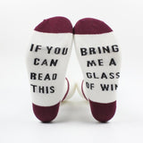 Custom wine socks If You can read this Bring Me Beer me Women Socks Cotton Warm socks