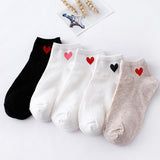 Heart Cute College Wind Simple Female Socks Women Fashion Skateboard Sock Comfortable Socks