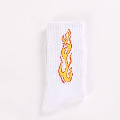 Happy Socks Men Funny Cotton Mens Socks Colorful Ankle Rainbow Socks Male Breathable Crew Socks Women Striped Long Letter Fire