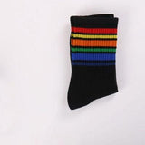 Happy Socks Men Funny Cotton Mens Socks Colorful Ankle Rainbow Socks Male Breathable Crew Socks Women Striped Long Letter Fire