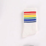 Happy Socks Men Funny Cotton Mens Socks Colorful Ankle Rainbow Socks Male Breathable Crew Socks Women Striped Long Letter Fire