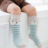 BalleenShiny Baby Socks Newborn Kids Girl Boy Animal Pattern Anti-slip Knee High Sock Fox Cat Cotton Cute Cartoon Infant Toddler