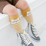 BalleenShiny Baby Socks Newborn Kids Girl Boy Animal Pattern Anti-slip Knee High Sock Fox Cat Cotton Cute Cartoon Infant Toddler
