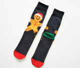 Adult Size Crew Socks New Christmas Gingerbread Man Sweat Snow Happy Doll Jingle Bells Melody Snowman Butter Sugar Honey Xmas