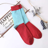 Mens cotton socks happy fashion sock men originality graffiti casual socks simple packaging 1 pair colour cotton sock