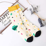 Mens cotton socks happy fashion sock men originality graffiti casual socks simple packaging 1 pair colour cotton sock